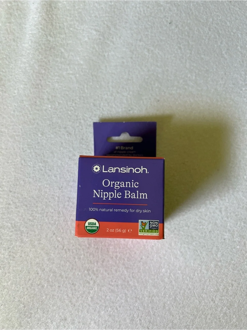 Lansinoh Organic Nipple Balm - Purple and Orange Box